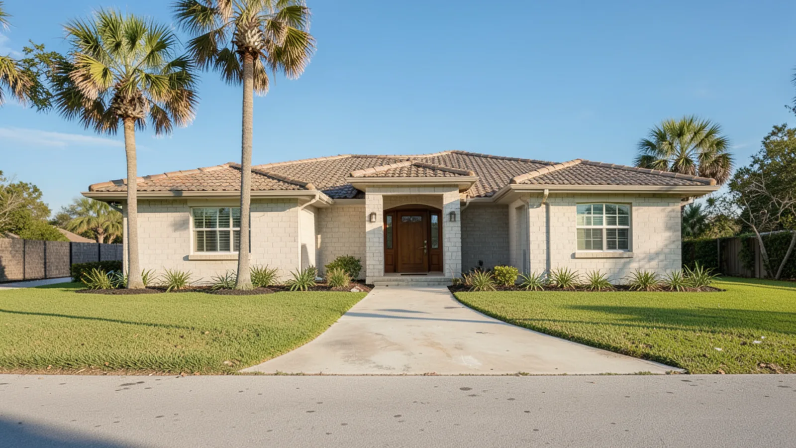 Residential home exterior in Ruskin FL receiving pest inspection