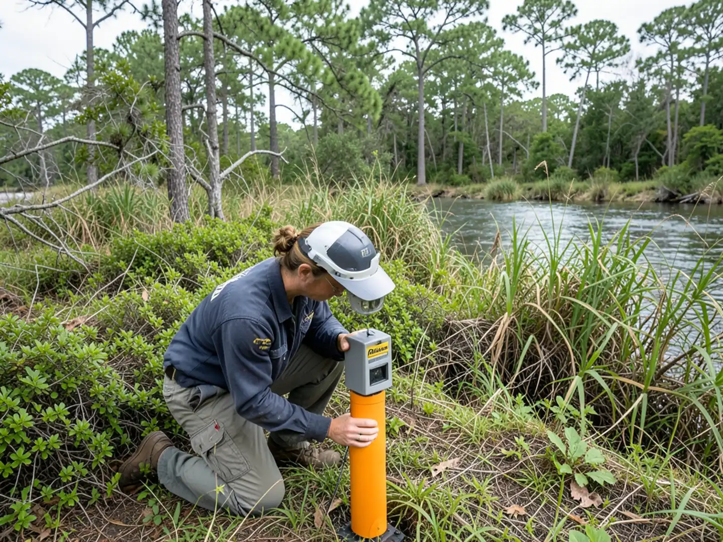 Tamper-resistant bait station near Alafia River corridor in Gibsonton FL